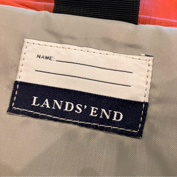 Lands' End Orange Messenger Laptop Briefcase Bag - Picture 12 of 16